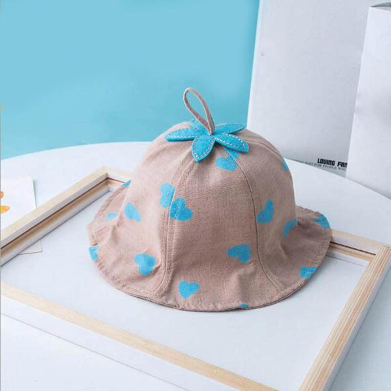 Chapeau de soleil pour bébé motif cœurs, chapeau unisexe pour bébé garçon/fille, bob d'extérieur pour enfants, chapeau de plage pour bébé, bonnet pour filles