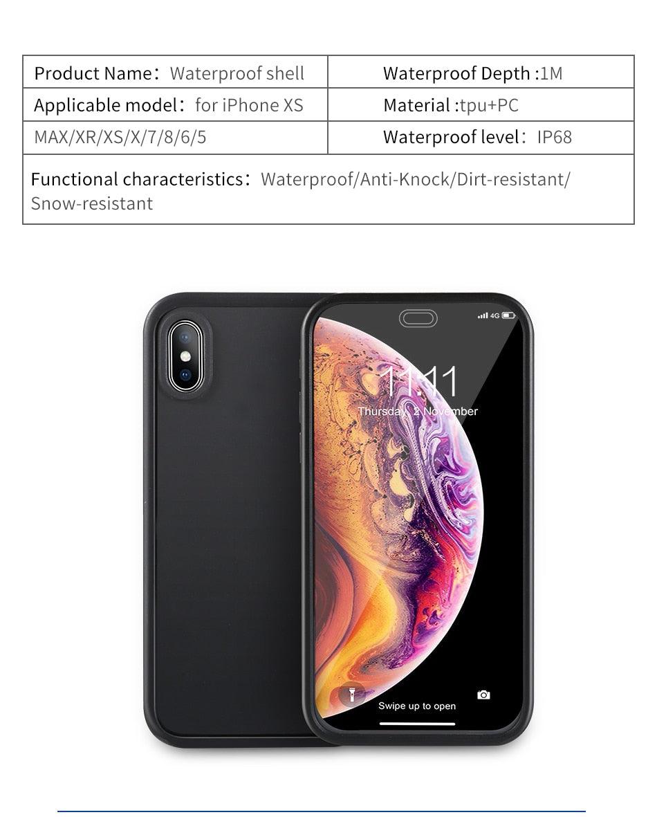 Étui sous-marin pour iPhone, coque antichoc, étanche pour la plongée, pour iPhone 12, 11 Pro Max, XS MAX, XR. Coque intégrale antichoc pour iPhone 12 Pro Max avec protecteur d'écran anti-poussière pour iPhone.
