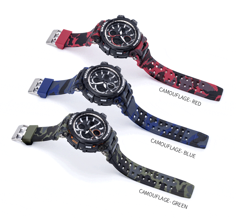 Montre Sport Homme Militaire Vert Armée Moderne Étanche 50M Avec Affichage Numérique LED Style Relogio Masculino