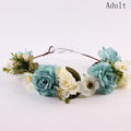 Couronne florale de luxe moderne pour nouveau-né, bandeau assorti mère-enfant, accessoires pour cheveux, bandeau floral mère-fille