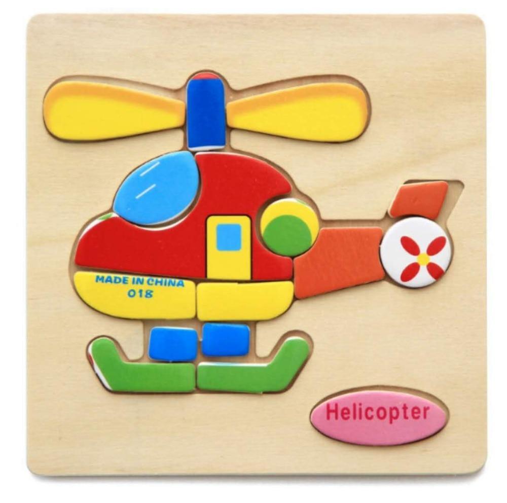 Jouets de puzzle en bois 3D intéressants pour enfants avec animaux et voitures, excellents puzzles d'intelligence pour l'éducation précoce des enfants