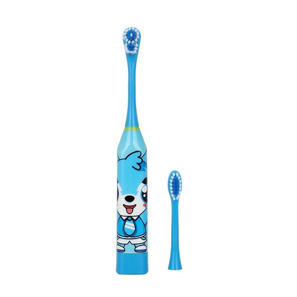 Brosse à Dents Électrique de Dessin Animé pour Enfants, Têtes Double Face Brosse à Dents Électrique ou Brosse de Rechange, Brosse Électrique Parfaite pour Enfants