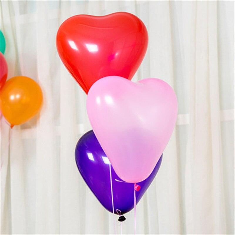 Lot de 100 ballons rouges et roses de 10 pouces en forme de cœur pour mariage, fête et célébration, ballons gonflables en latex à l'hélium pour la Saint-Valentin et anniversaire