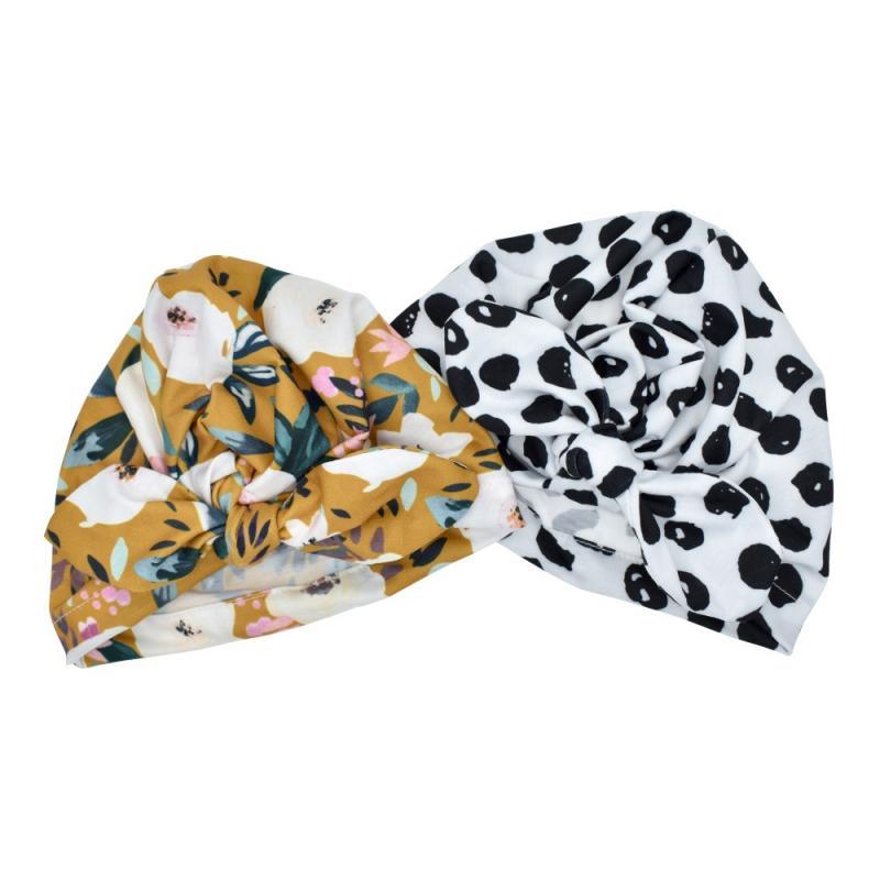 Bonnet Turban Mignon pour Bébés, Nourrissons et Tout-petits – Casquette Élégante en Coton Imprimé Fleurs au Design Moderne et Raffiné