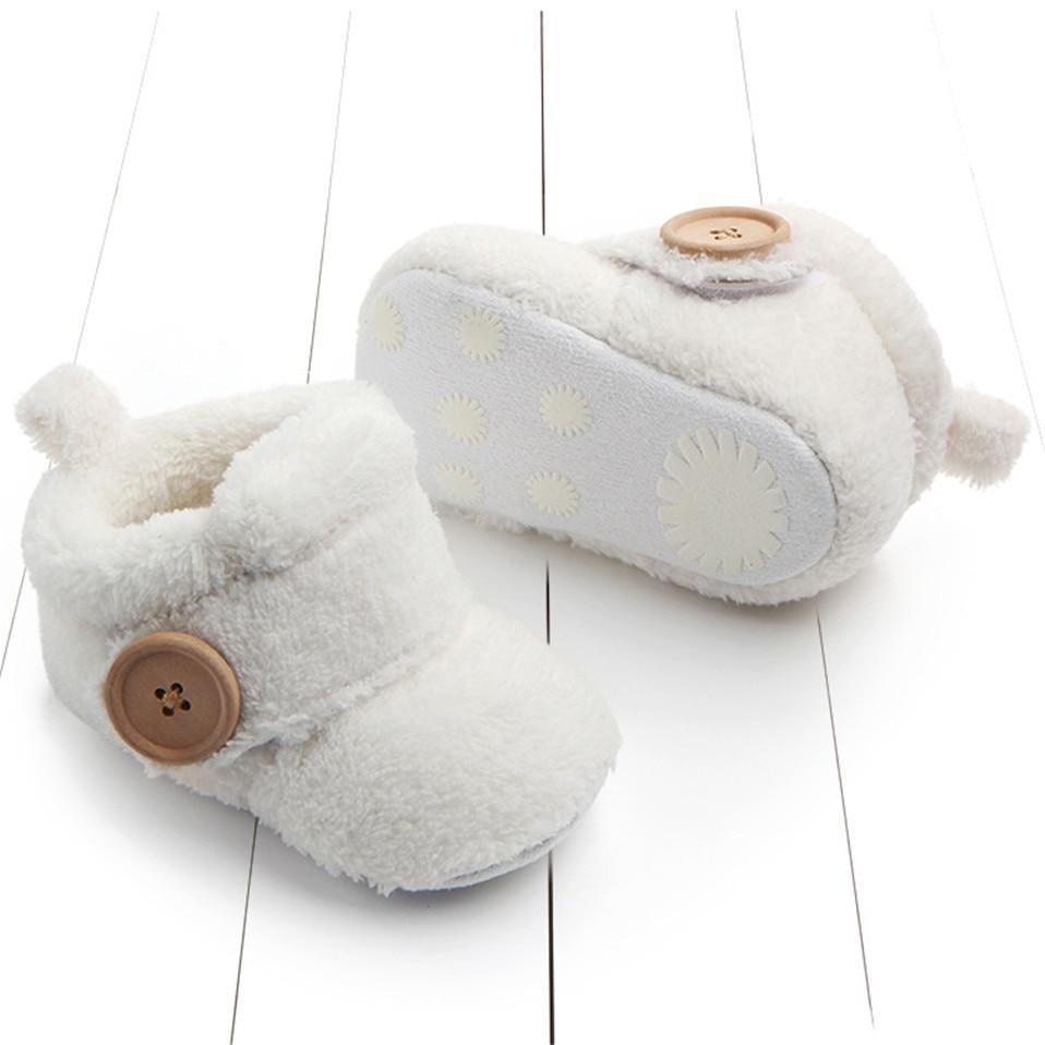 Chaussures de premier pas pour bébé, chaussons souples, chaussures mignonnes, chaussures d'hiver antidérapantes, chaussures chaudes d'automne confortables pour bébé