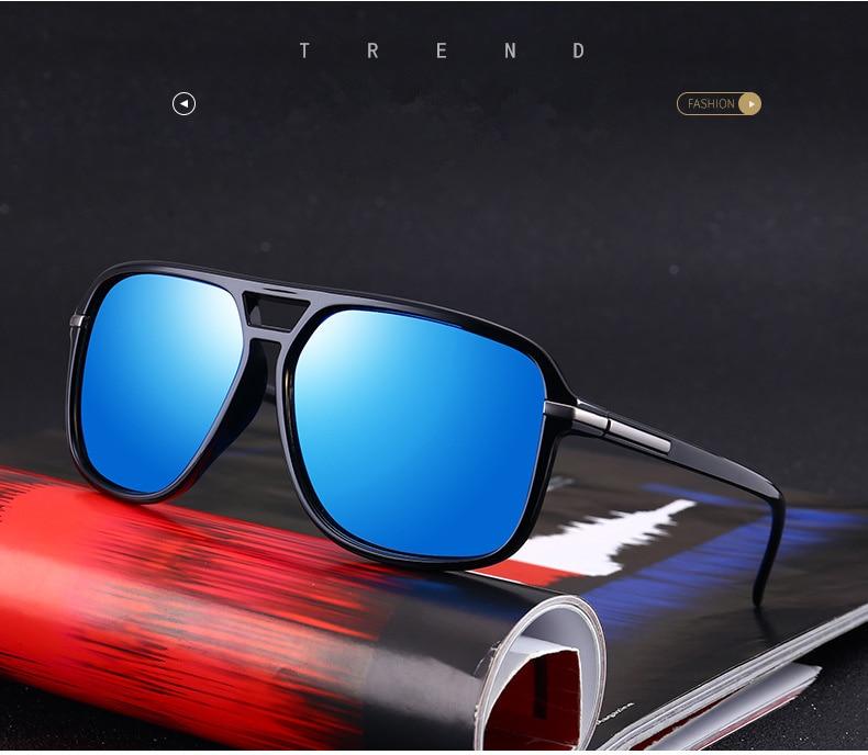 Lunettes de soleil de luxe polarisées pour hommes, miroir oversize, pour la conduite, de marque, créateur, protection UV400