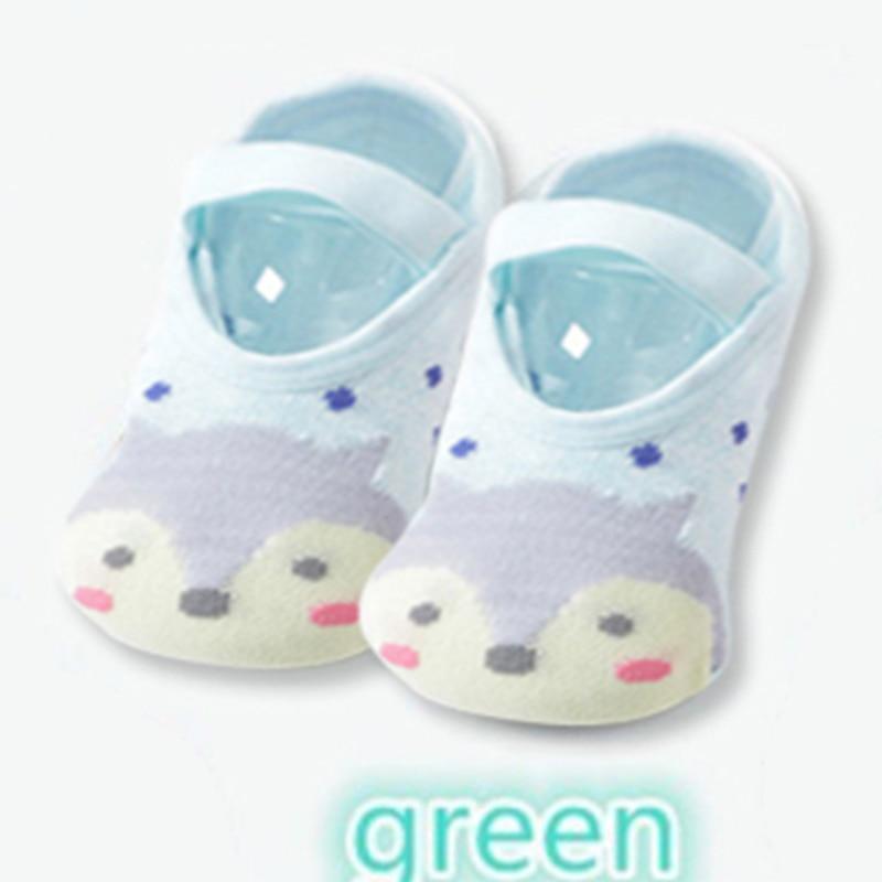 Chaussettes mignonnes antidérapantes respirantes en coton à motif dessin animé pour bébés filles et garçons, extensibles, pour la maison
