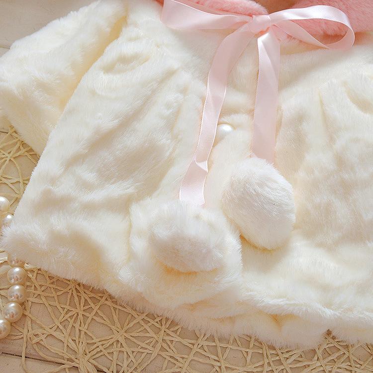 Vestes pour bébés filles Mignonnes à capuche Princesse Manteau chaud en fourrure pour enfants Vêtements d'extérieur pour filles Manteau en coton moderne pour bébés et enfants