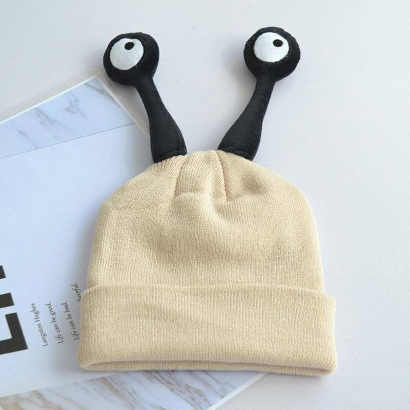 Bonnet Rigolo pour Enfants, Garçons et Filles, Chapeaux d'Hiver Tricotés Longs Yeux, au Crochet pour Enfants, Design Moderne et Intéressant