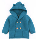 Gilet Moderne Tricoté Chaud d'Hiver à Manches Longues et Capuche pour Nouveau-né, Combinaison Veste et Manteau