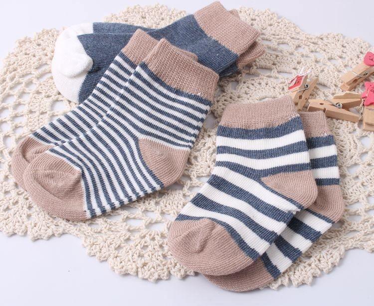 4 PAIRES/LOT de chaussettes en coton modernes pour bébés et enfants, printemps/automne, hiver, nouveau-né, nourrisson, chaussettes antidérapantes pour enfants