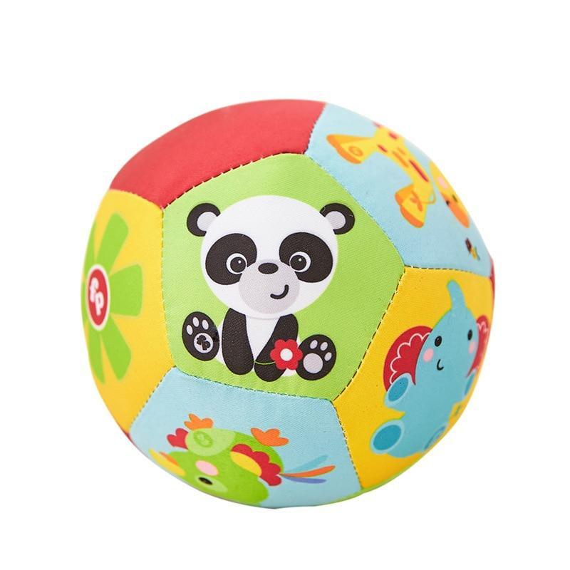 Jouets éducatifs pour bébé – Balle animale douce en peluche avec son, hochet de bébé, balle de développement corporel pour enfants