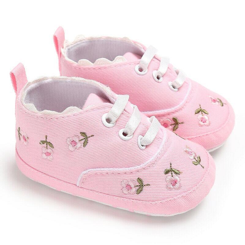 Chaussures Souples pour Bébés Garçons Filles Respirantes Baskets Princesse pour Berceau Chaussons Anti-dérapants pour Nouveau-nés