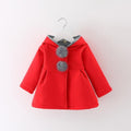 Manteau pour bébé fille, veste de printemps-automne, à capuche avec longues oreilles de lapin, en coton, vêtements d'extérieur pour enfants