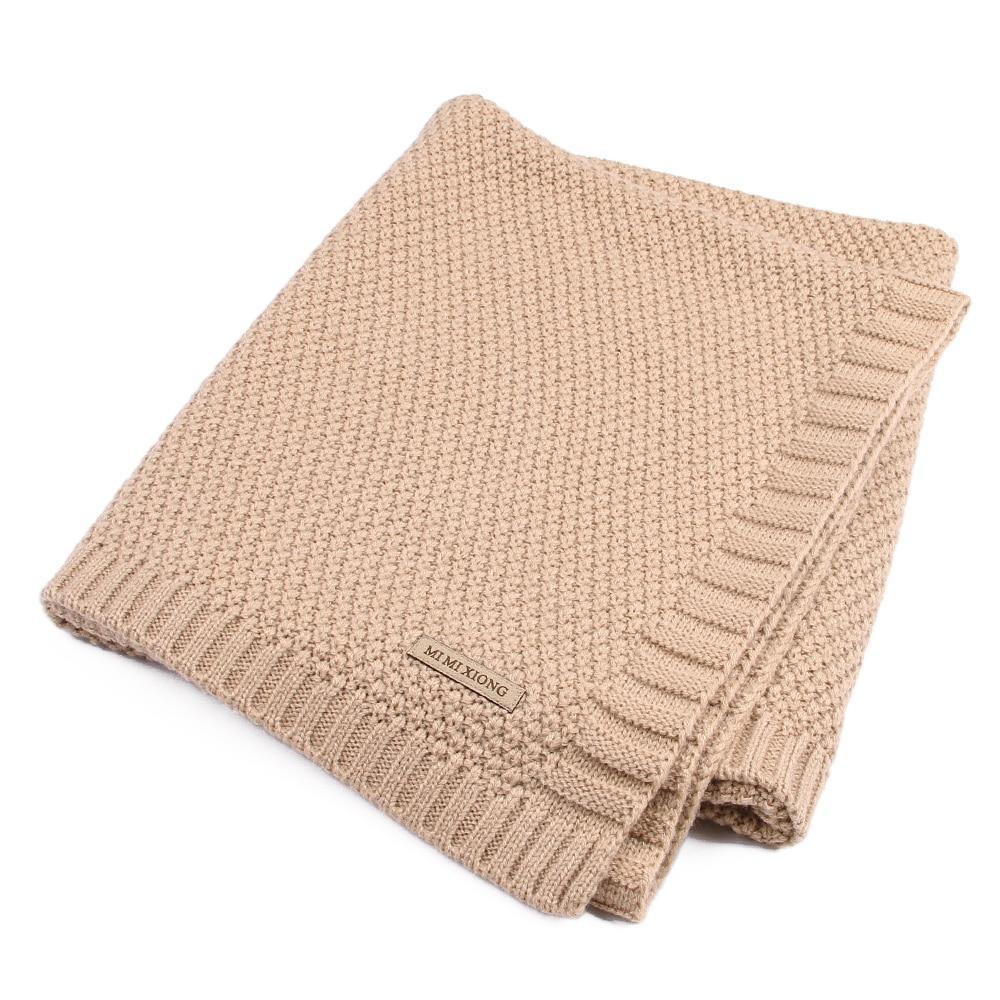 Couverture bébé tricotée, lange nouveau-né super doux, couverture de lit pour tout-petit, courtepointe pour lit, canapé, panier, poussette