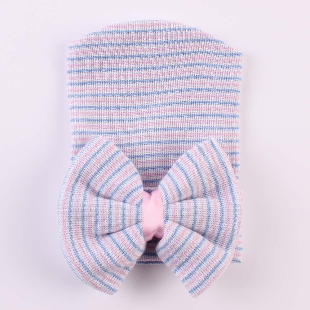 Bonnet Bébé Fille Nouveau-né avec Nœud, Chaud et Respirant, Design Moderne avec Gros Nœud pour Bébés Enfants
