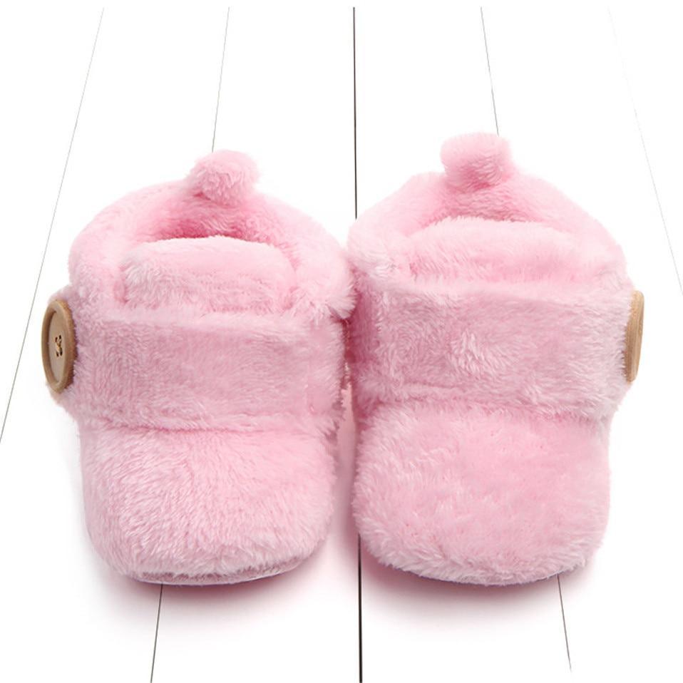 Chaussures de premier pas pour bébé, chaussons souples, chaussures mignonnes, chaussures d'hiver antidérapantes, chaussures chaudes d'automne confortables pour bébé