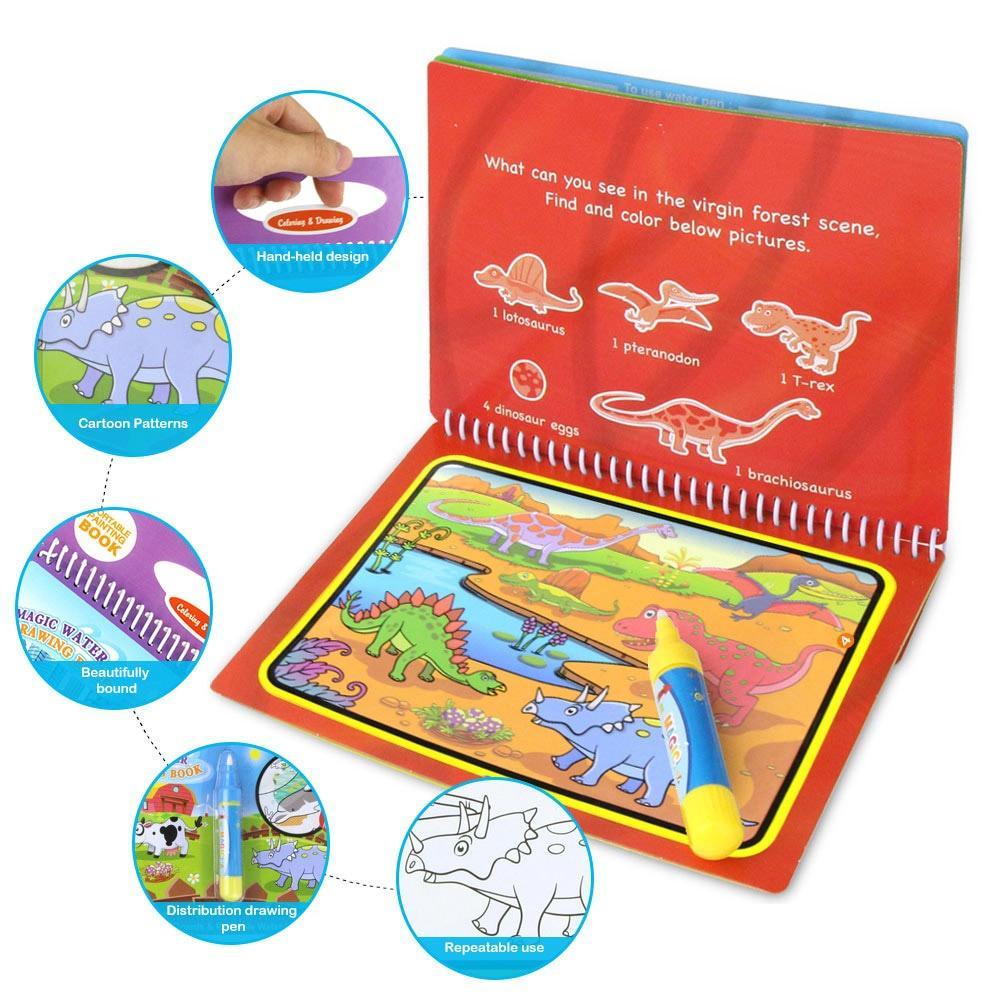Livres de Dessin Magique, Livres de Coloriage, Doodle et Stylo Magique, Tableau de Peinture, Jouets de Peinture pour Enfants, Cadeaux d'Anniversaire