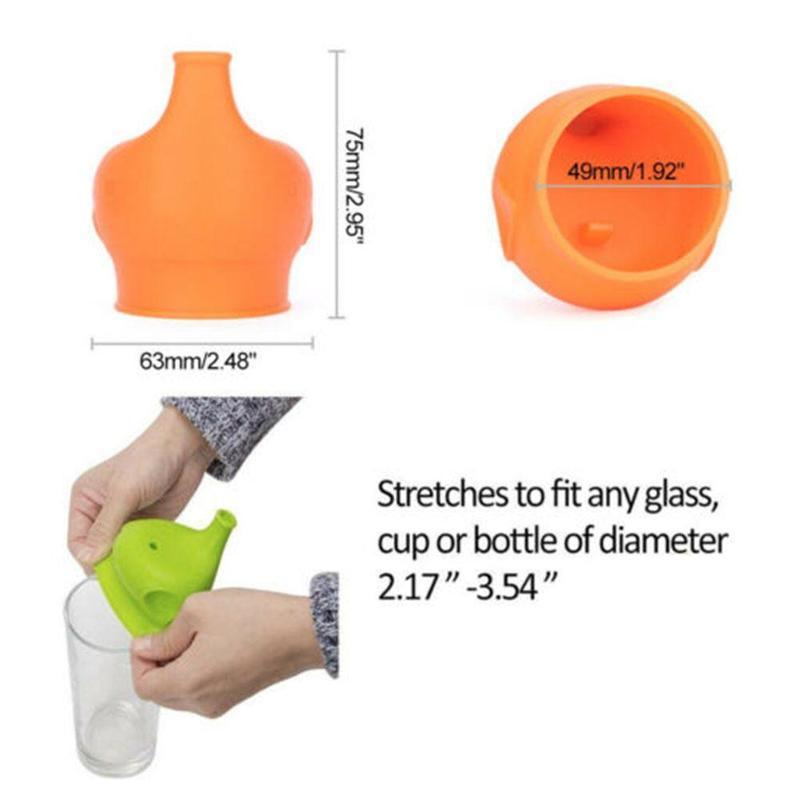 Forme animale durable, forte aspiration, couvercle de biberon à bec, gobelet, bouchons anti-déversement pour bouteille, prise facile pour bébé