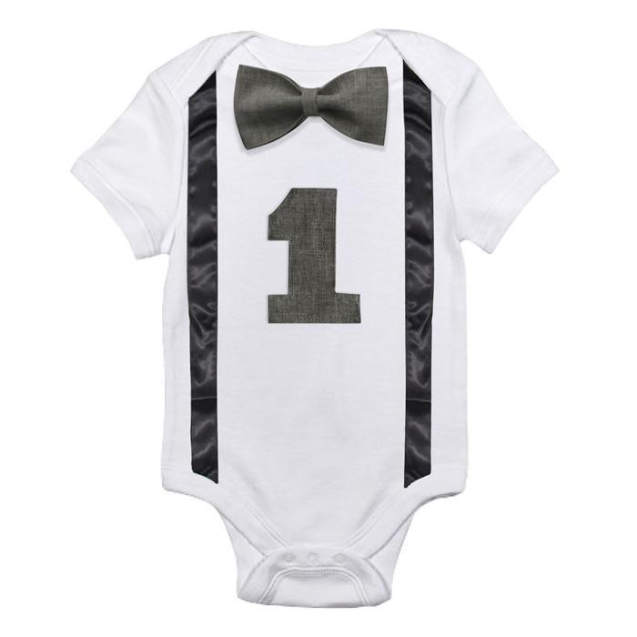 Vêtements pour bébé, grenouillère avec nœud, barboteuse pour nouveau-né, combinaison pour garçons et filles, pour fête d'anniversaire
