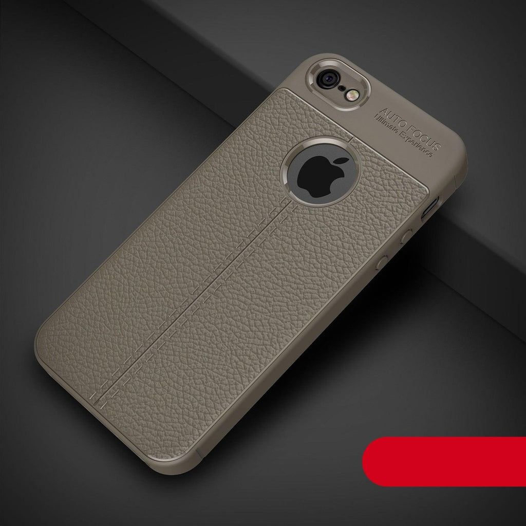Coque arrière souple en silicone et cuir pour iPhone 6, étui antichoc pour iPhone, coque souple en cuir de luxe pour iPhone 5s, étui de luxe noir pour homme d'affaires pour iPhone