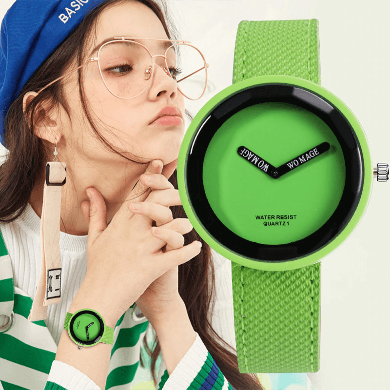 Montre en cuir pour femme et fille – Montre simple