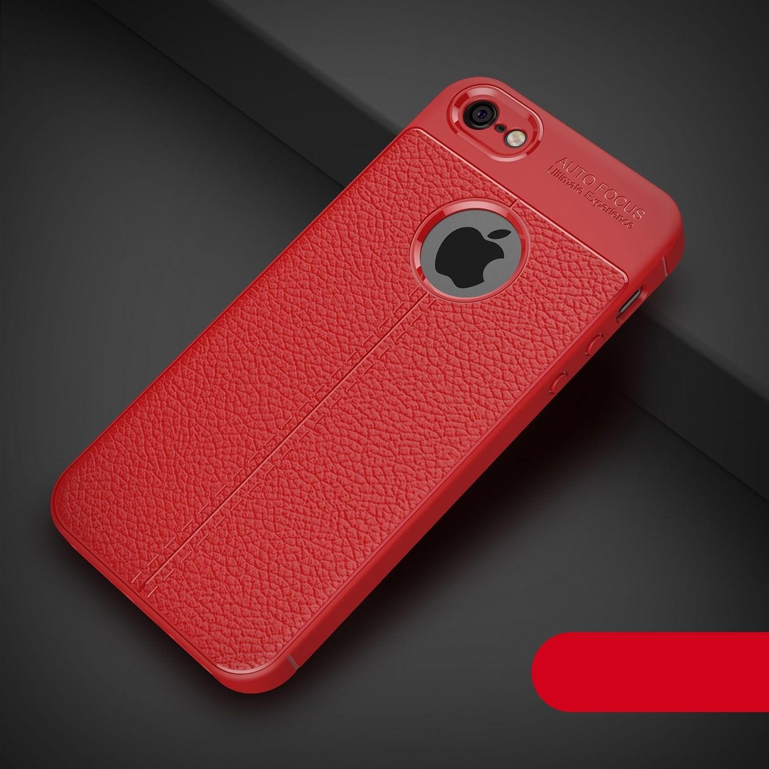 Coque arrière souple en silicone et cuir pour iPhone 6, étui antichoc pour iPhone, coque souple en cuir de luxe pour iPhone 5s, étui de luxe noir pour homme d'affaires pour iPhone