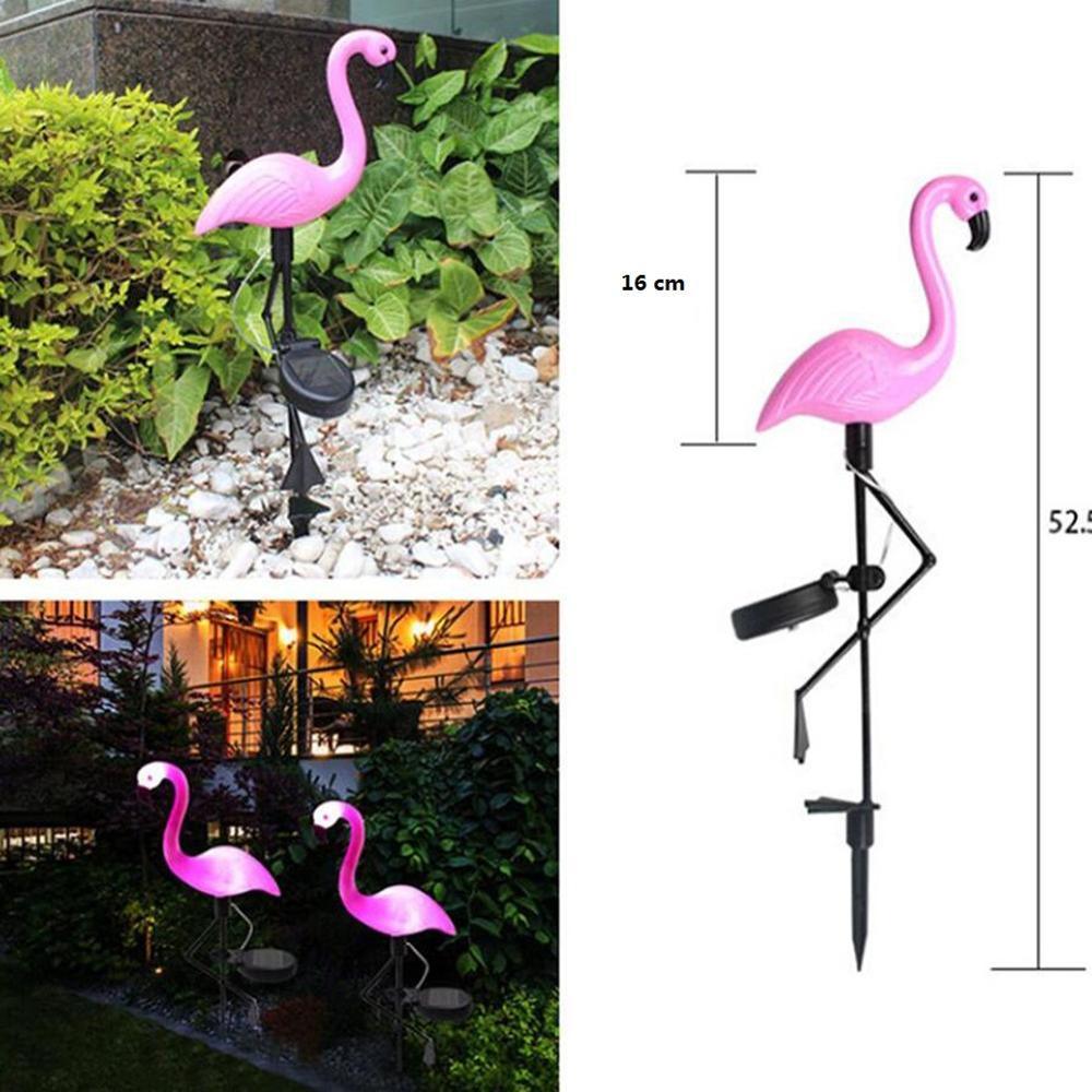 ENSEMBLE DE 3 LAMPES SOLAIRES LED MODERNES Flamant Rose Pour Jardin Et Cour Avec Station De Base – Éclairage Décoratif Pour Allée, Chemin Et Paysage