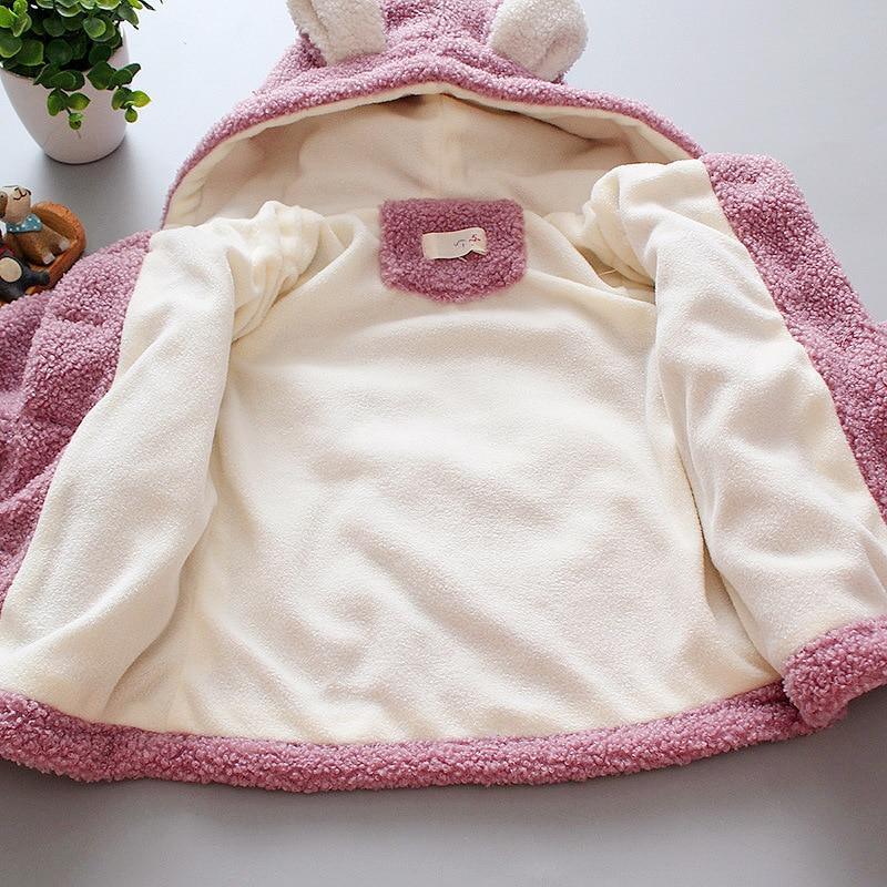 Manteaux d'hiver pour bébés filles, vêtements d'extérieur épais en velours pour nouveau-nés, sweats à capuche pour tout-petits avec motif cœur pour filles et bébés