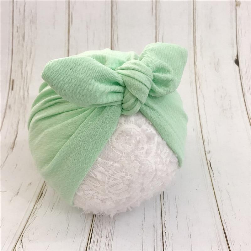 Bonnets de bébé faits à la main avec oreilles de lapin pour nourrissons et jeunes enfants, filles, chapeau bohème, bonnet, écharpe, turban, bandeau pour filles, bébés
