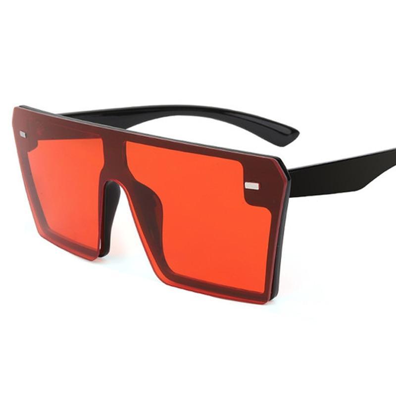 Lunettes de soleil carrées surdimensionnées modernes pour femme et femme, de marque de luxe, mode Gafas Shade avec verres miroirs et protection UV400