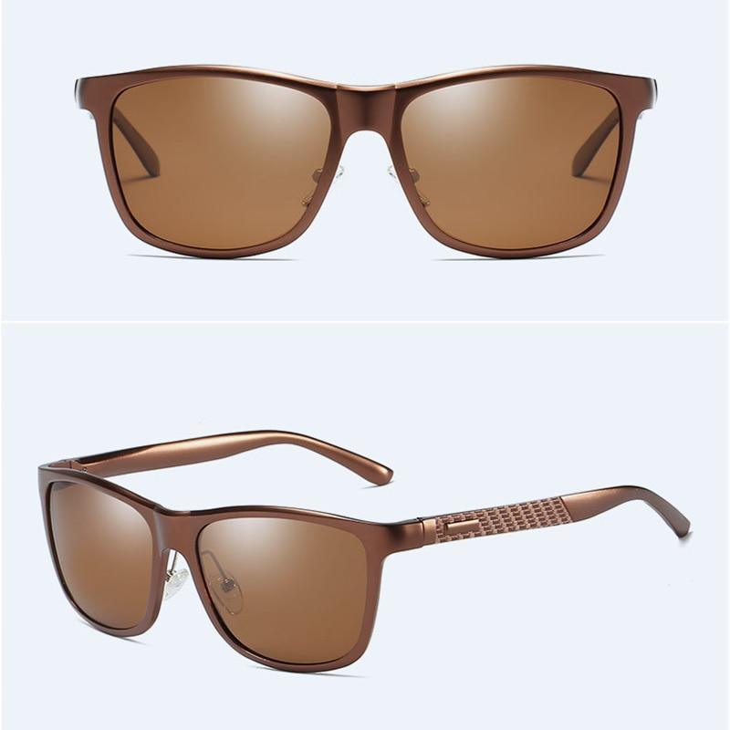Lunettes de soleil de luxe en aluminium polarisées pour hommes et femmes avec protection UV400