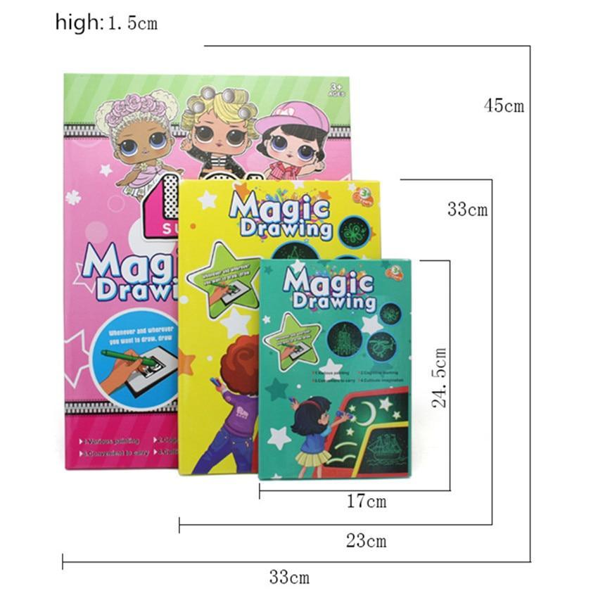 Tablette de dessin jouet éducatif Graffiti A4 A3 Led Lumineux Magique Brut avec lumière-amusant