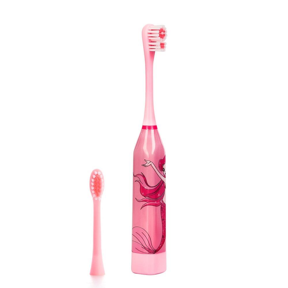Brosse à Dents Électrique de Dessin Animé pour Enfants, Têtes Double Face Brosse à Dents Électrique ou Brosse de Rechange, Brosse Électrique Parfaite pour Enfants
