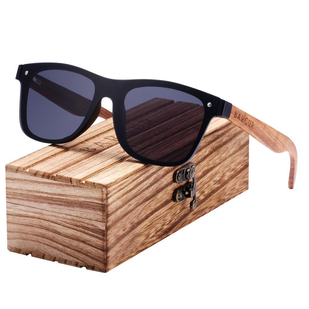 Lunettes de soleil de sport carrées en bois polarisées, de luxe et élégantes, pour femmes et hommes, avec protection UV400