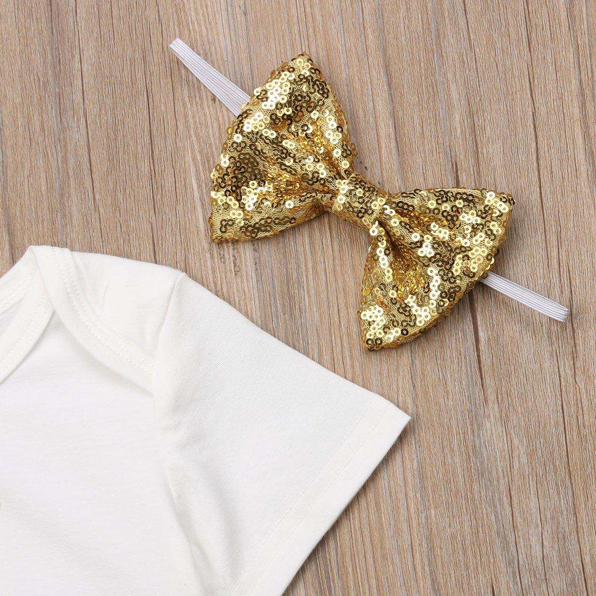 3 PIÈCES Ensemble De Vêtements Mignons Pour Bébés Filles Haut Body Short Pantalon Pour Filles Imprimé Princesse De Papa