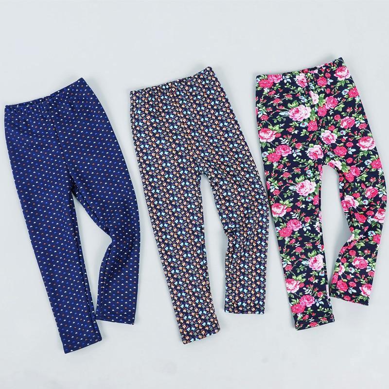 Legging bébé fille épais chaud à pois, pantalon léopard pour enfant fille, pantalon en velours côtelé fleuri vintage pour enfants filles