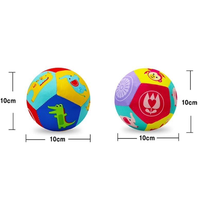 Jouets éducatifs pour bébé – Balle animale douce en peluche avec son, hochet de bébé, balle de développement corporel pour enfants