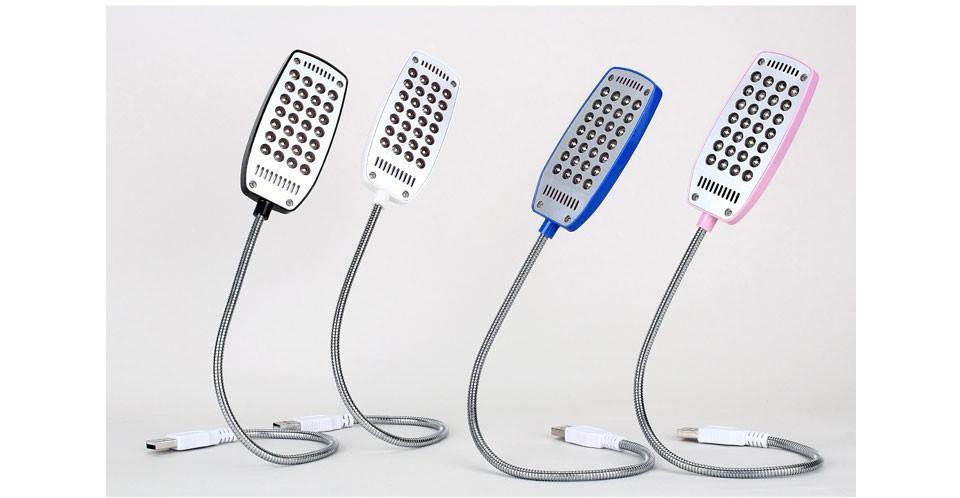 Lampe de lecture flexible à LED STEVVEX, Lampe de lecture USB ultra lumineuse et flexible 4 couleurs pour ordinateur portable et PC