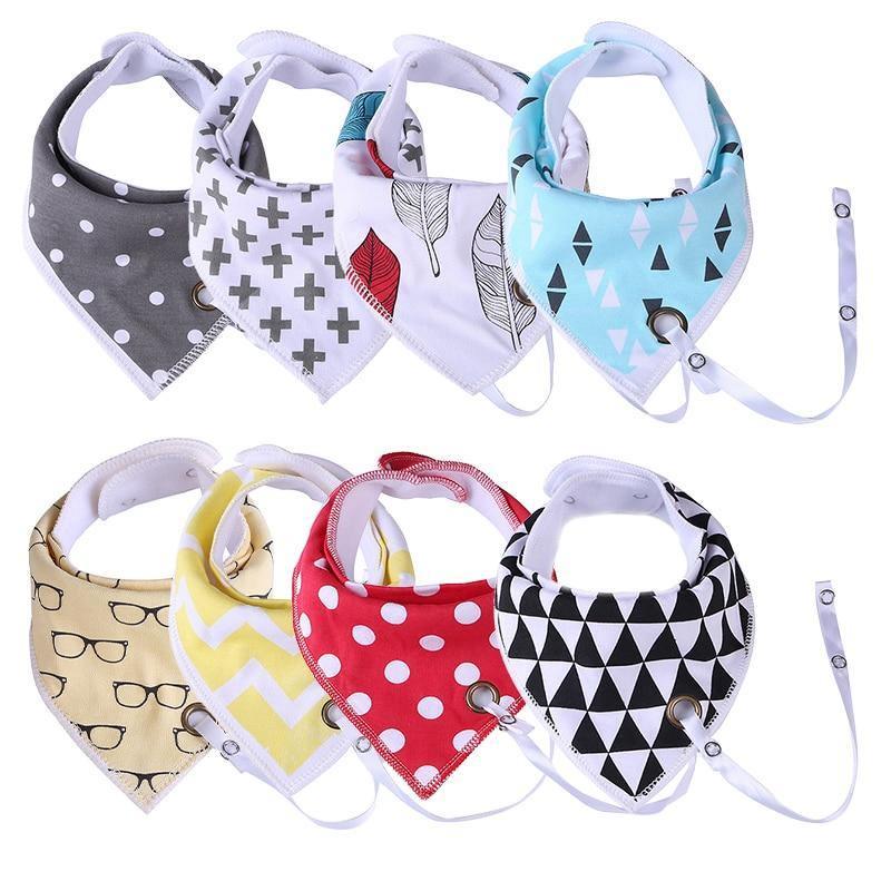 Bavoirs bébé en coton moderne, serviette d'alimentation pour bébé, motif dessin animé pour nouveau-nés, tout-petits, bavoirs foulard triangulaires pour enfants