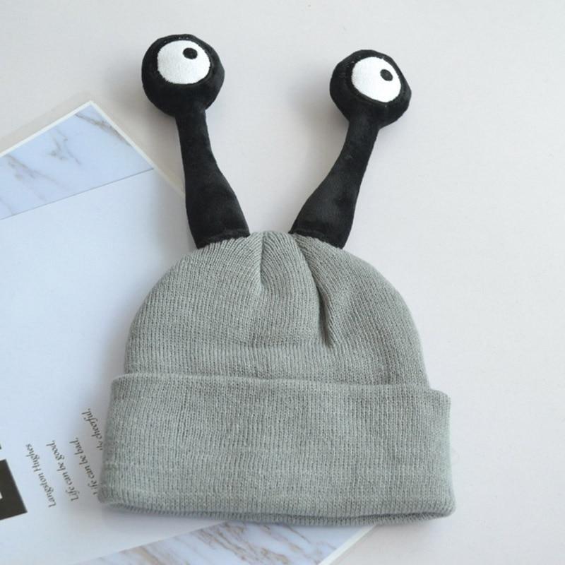 Bonnet Rigolo pour Enfants, Garçons et Filles, Chapeaux d'Hiver Tricotés Longs Yeux, au Crochet pour Enfants, Design Moderne et Intéressant