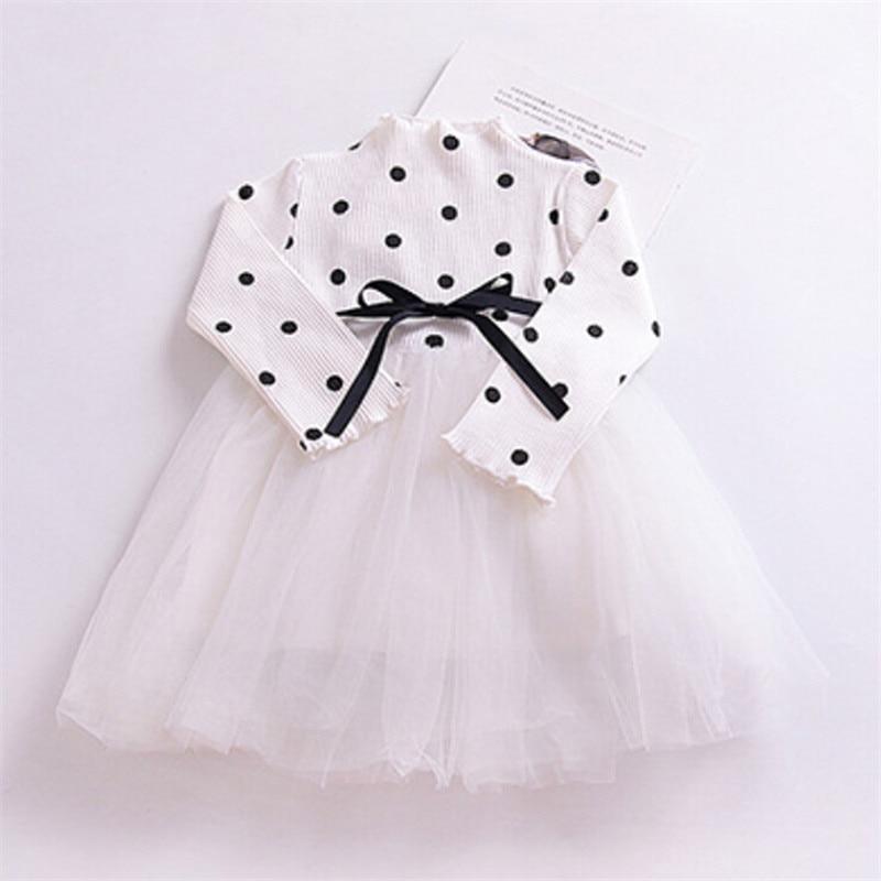 Robe Moderne d'Hiver à Manches Longues et Motifs Floraux pour Bébé Fille (1-5 ans) - Idéale pour une Fête d'Anniversaire