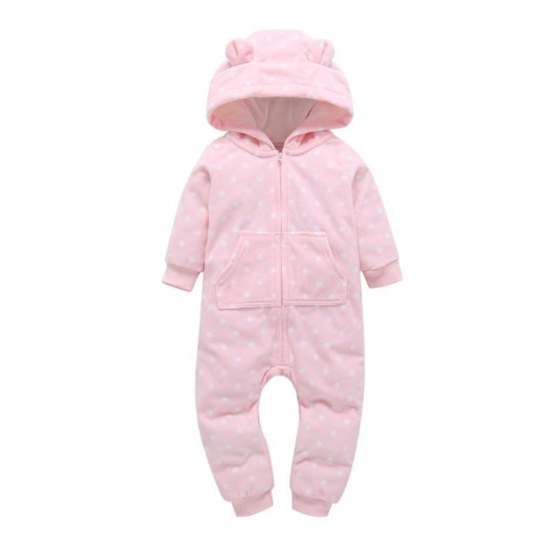 Grenouillère polaire moderne de haute qualité pour nouveau-né, barboteuse de garçon, grenouillère à capuche avec oreilles d'ours pour enfants