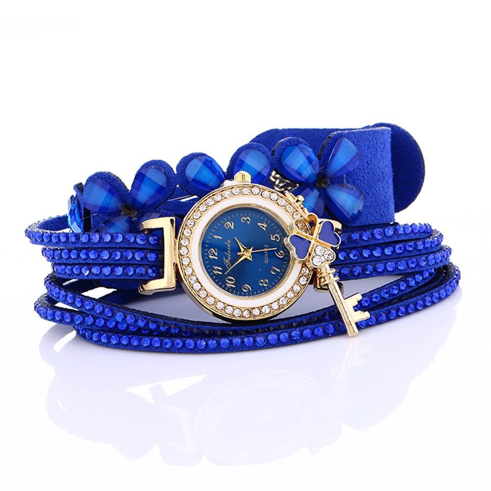 Montres femme Nouvelle montre décontractée de luxe à quartz analogique en alliage Bracelet en cuir PU Cadeau pour femme