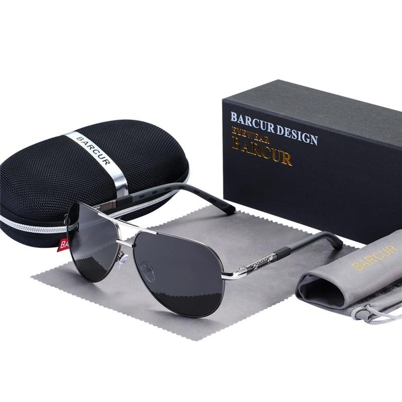 Lunettes de soleil de luxe élégantes, universelles et polarisées, style aviateur rétro classique avec protection UV400 polarisée, lunettes de soleil pour homme Oculos de sol