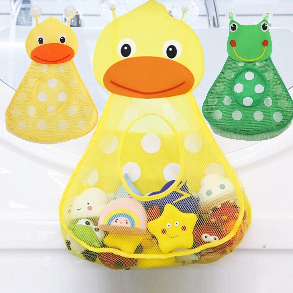 Baby Shower Baignoire Jouets Petit Canard Petite Grenouille Bébé Enfants Jouet Rangement en Maille avec Fortes Ventouses Sac à Jouets Filet Organisateur de Salle de Bain