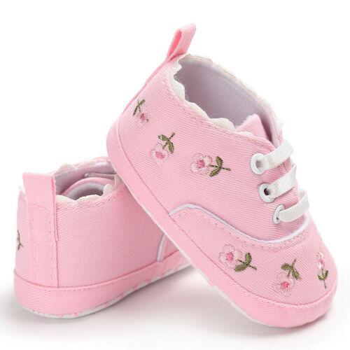 Chaussures Souples pour Bébés Garçons Filles Respirantes Baskets Princesse pour Berceau Chaussons Anti-dérapants pour Nouveau-nés