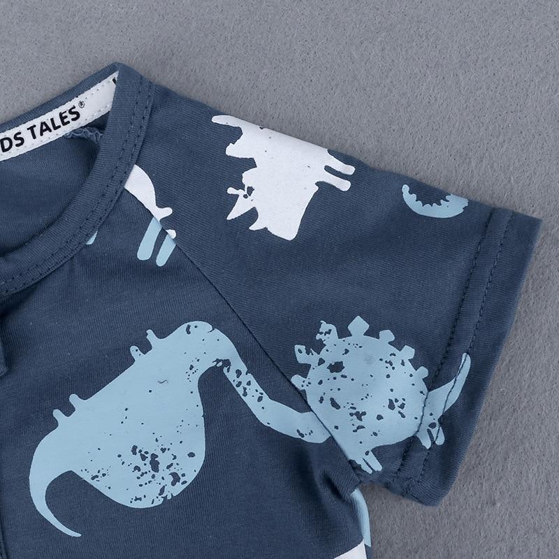 Barboteuse moderne imprimée en coton à manches courtes pour nouveau-né, costumes d'animaux de dessin animé pour bébés filles et garçons