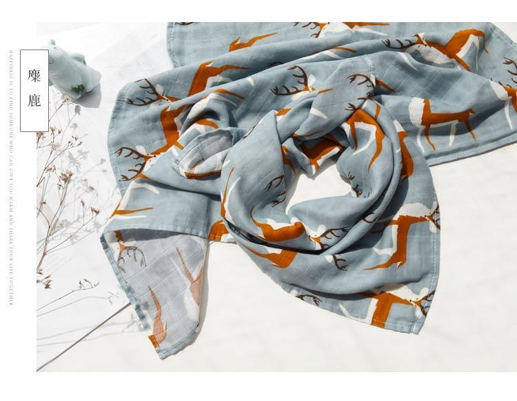 Couvertures pour bébé Nouveau-né Doux Coton biologique Couverture pour bébé Mousseline Emmaillotage Langes Bavoir Langes Bavoir