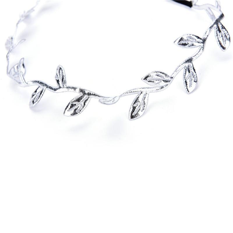 Bandeaux de luxe modernes en feuilles dorées et argentées, accessoires capillaires d'été, bijoux tendance pour mère et fille